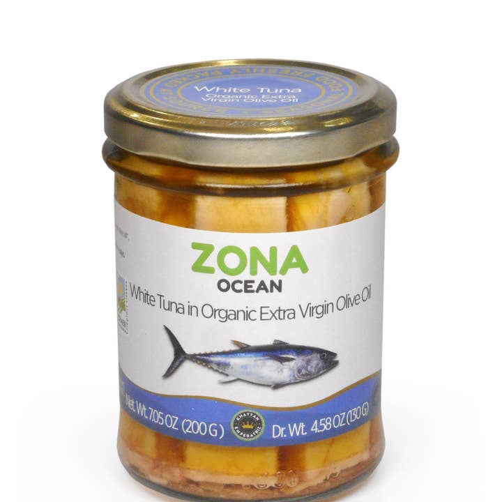 Khayyan Specialty Foods - Wholesale Tinned Fish - White Tuna in Organic Extra Virgin Olive Oil 12/200gr - ZONA7