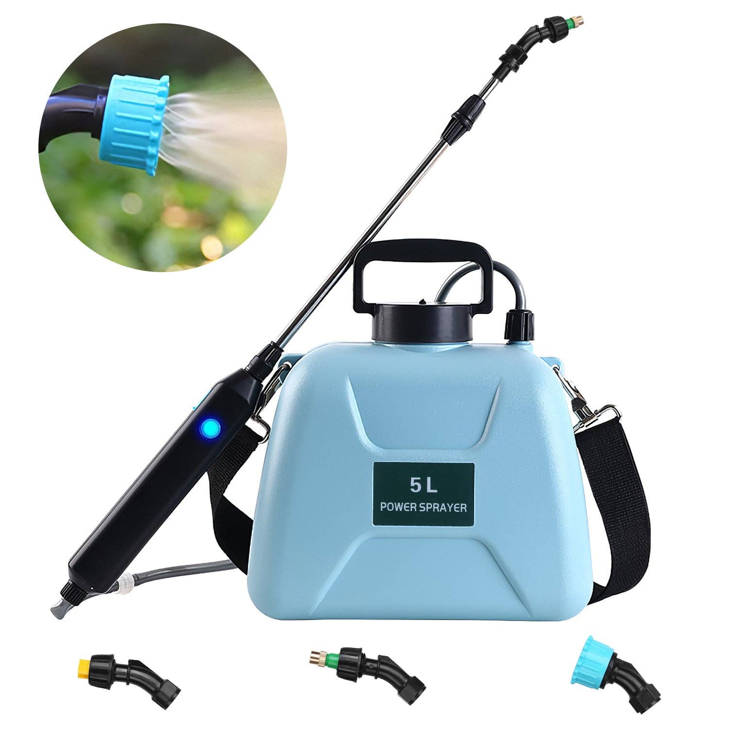 Hard Rock Health Stores - Wholesale Garden Tool - 5L/1.3Gallon Electric Plant Sprayer Telescopic Rechargeable Garden Sprayer10