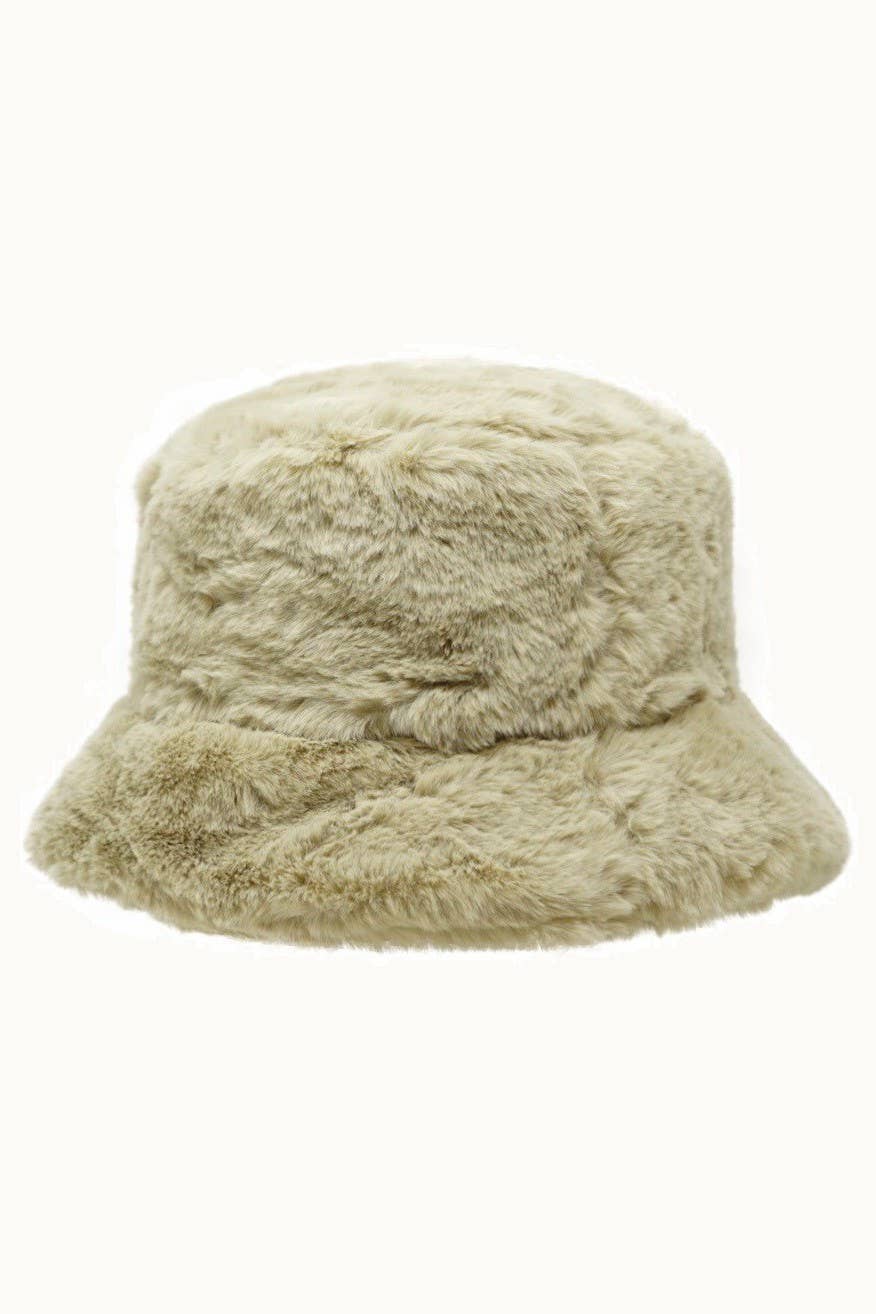 Olive & Pique - Wholesale Bucket Hat - Unisex - SABRE Faux Fur Fuzzy Textured Bucket Hat7