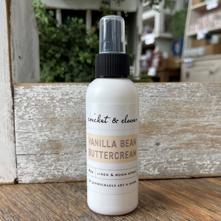 Vanilla Bean Buttercream Linen & Room Spray for wholesale by JanMichaels Art & Home