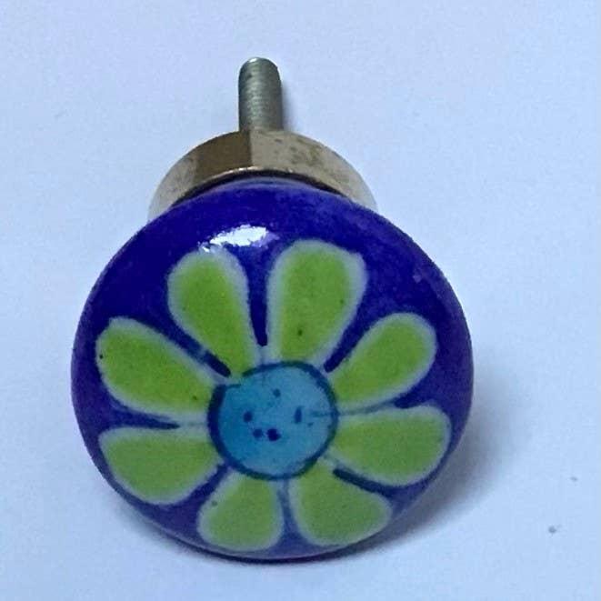 Pottery - Perilla de margarita en color azul para venta al por mayor de natural habitat