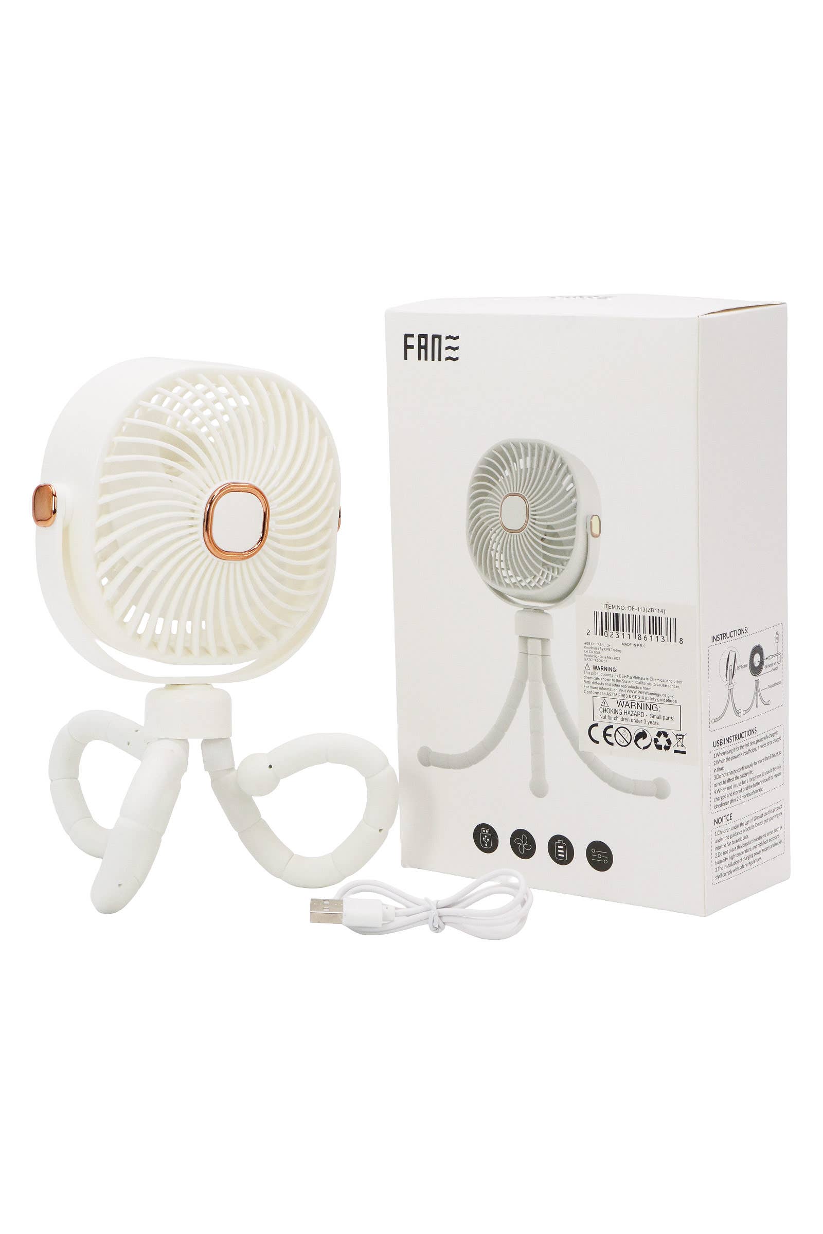 ASSORTED Matte Pastel Led Flexible Leg Electric Fan for wholesale on Faire6