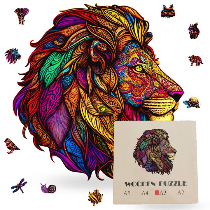 Crafthub - Wholesale Puzzle - Adult - Majestic Lion Wooden Jigsaw Puzzle | Eco-Friendly3