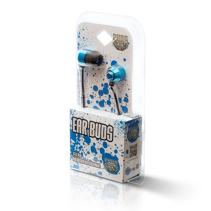 Cloudz - Wholesale Headphones - PUGS In Ear Wired Headphones, Earbuds with Microphone - Blue1