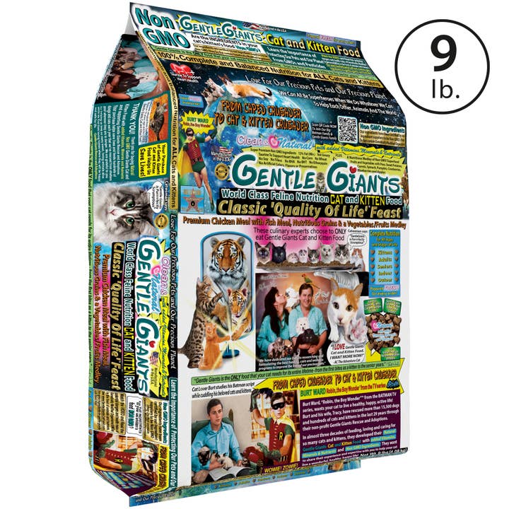 9 lb Gentle Giants Chicken & Fish Non-GMO Cat & Kitten Dry for wholesale by Gentle Giants Products