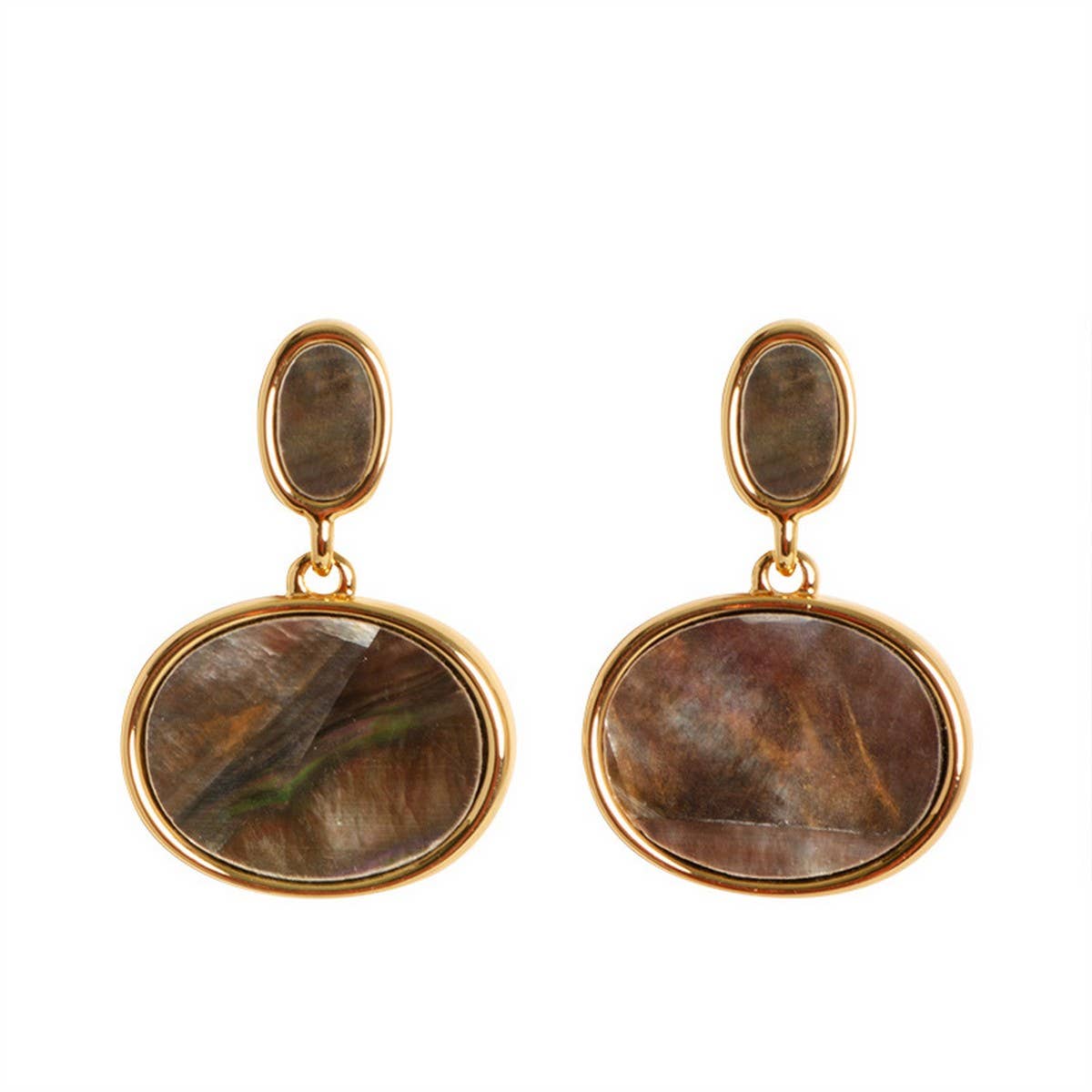 ACCITY - Wholesale Dangle Earrings - RETRO PERSONALITY NATURAL ABALONE EARRINGS_CWMM42974