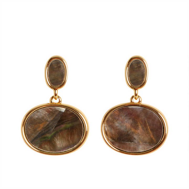 ACCITY - Wholesale Dangle Earrings - RETRO PERSONALITY NATURAL ABALONE EARRINGS_CWMM42974