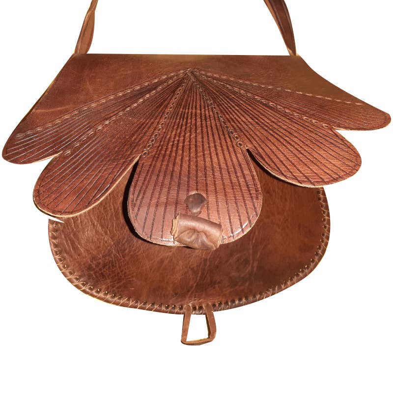 Hecho a mano - Vendita all'ingrosso Tracolla - Donna - Borsa media in pelle a doppia foglia con due scomparti4