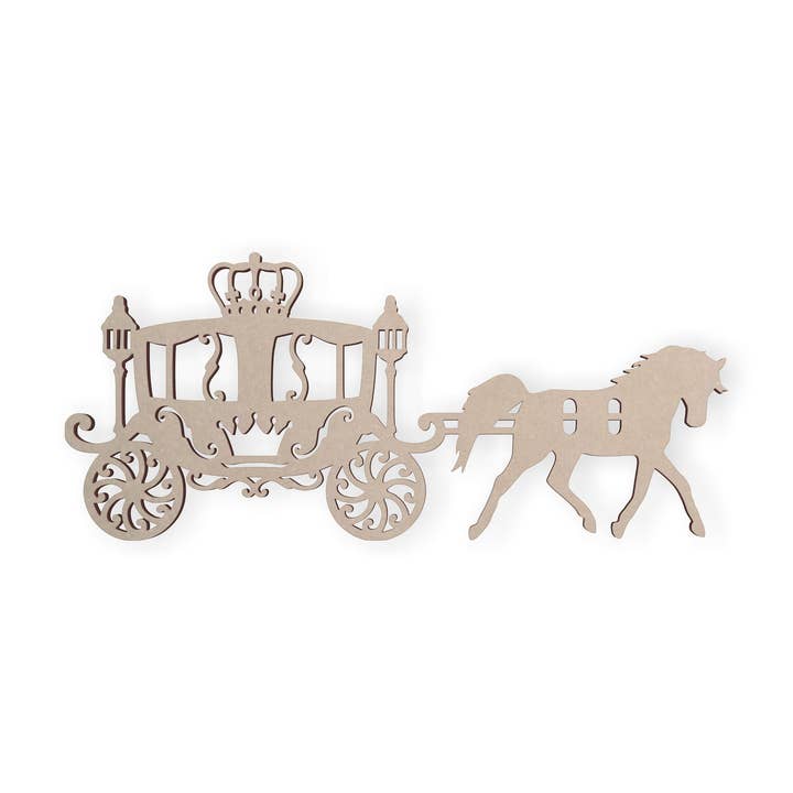 Wooden Horse Drawn Carriage, Vintage Cutout - Wall Art for wholesale by Jess and Jessica