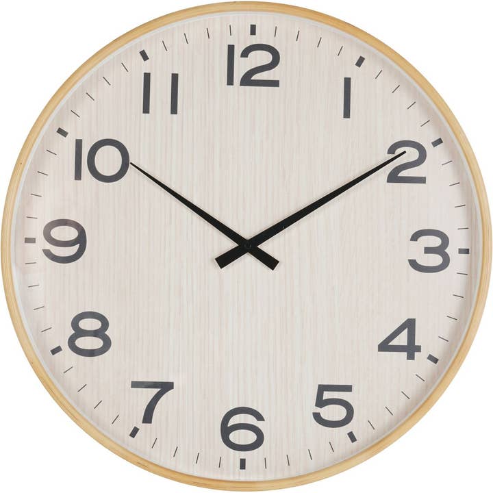 Reloj con efecto granulado, 53 cm, color natural claro para venta al por mayor de The Libra Company