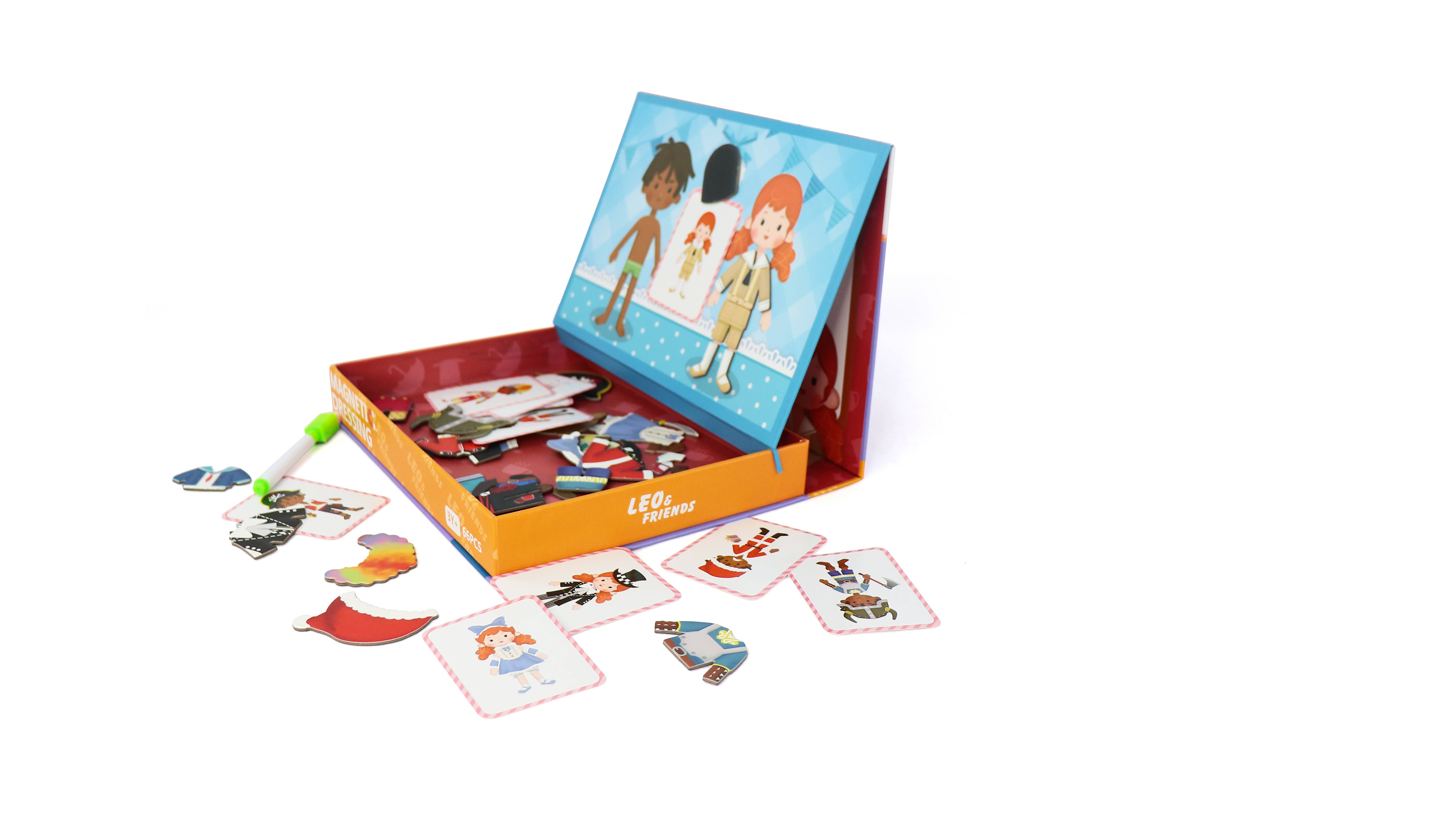 Leo & Friends - Wholesale Puzzle - Kids - Leo & Friends Magnetic Dressing Kit, 66-Pieces4