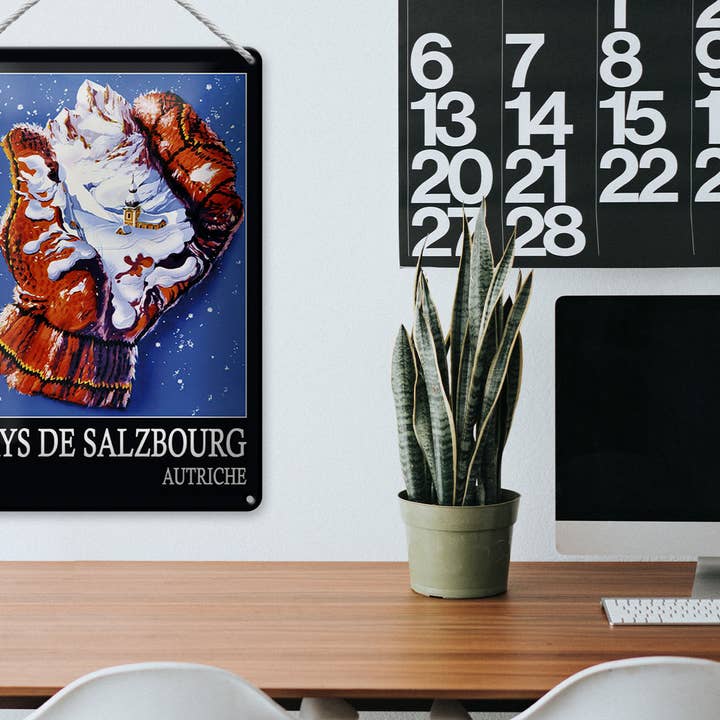 Femer - Wholesale Sign - Tin sign travel 20x30 cm Salzburg region Austria2