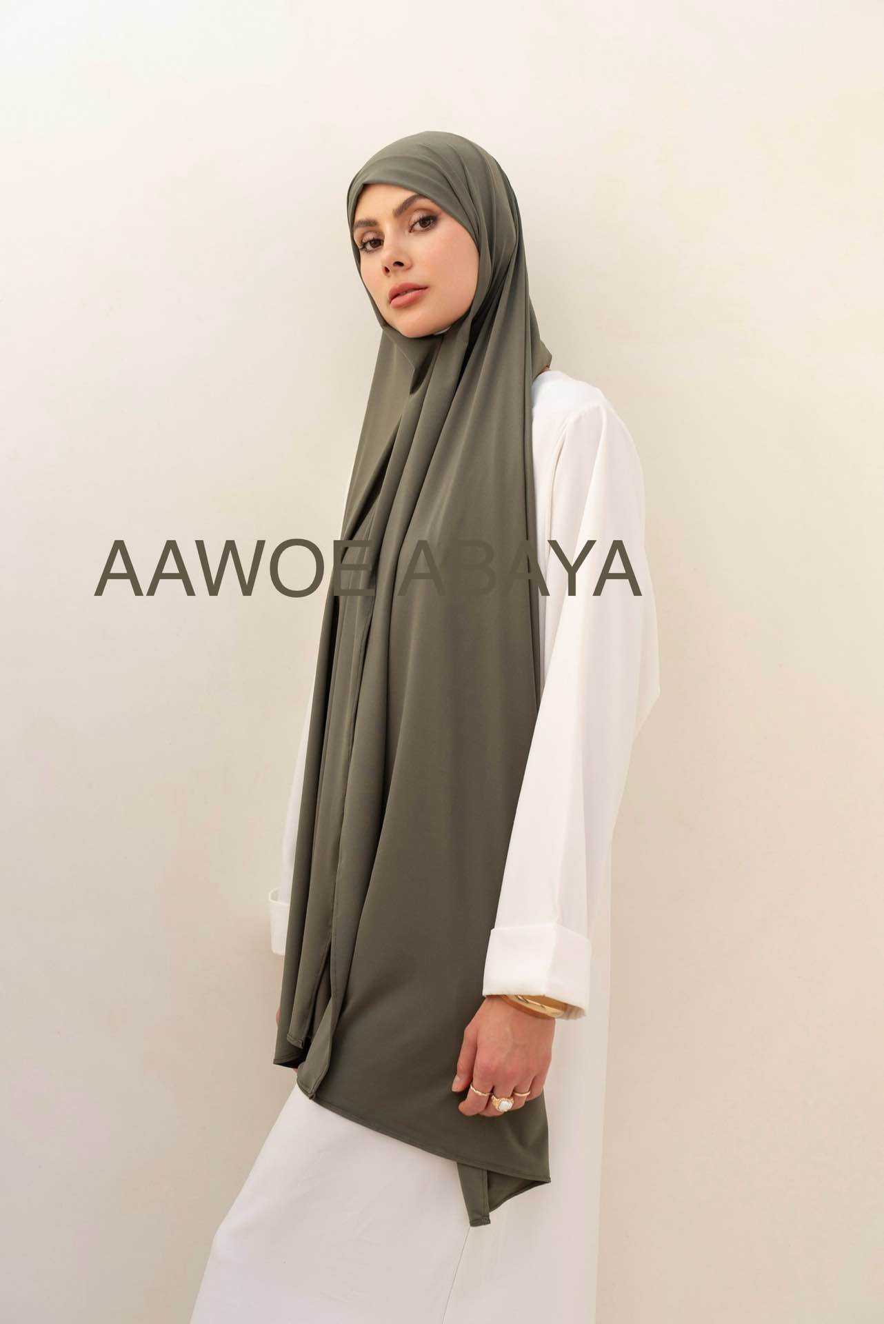 Aawoe Abaya – wholesale Hijab – Women’s – Jersey Rectangle Hijab with Tie - 70x200 cm - 24843