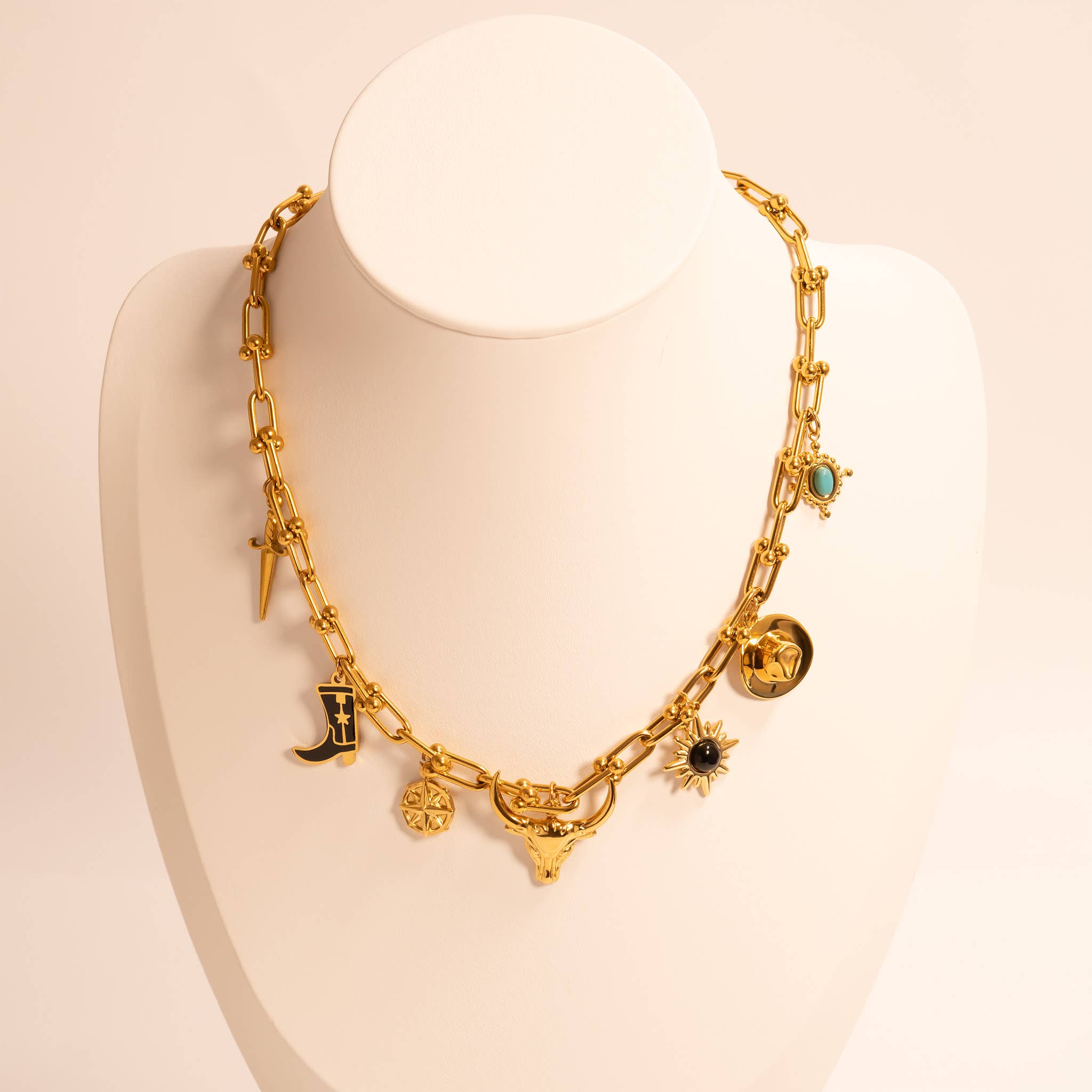 WJW - Wholesale Individual Charm/Pendant - 18K Gold PVD Stainless Steel Dagger Charm1