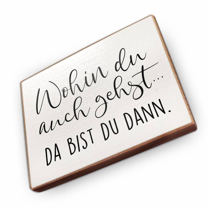 Magnete da frigorifero in legno di faggio - Ovunque tu vada per la vendita all'ingrosso da parte di wammi