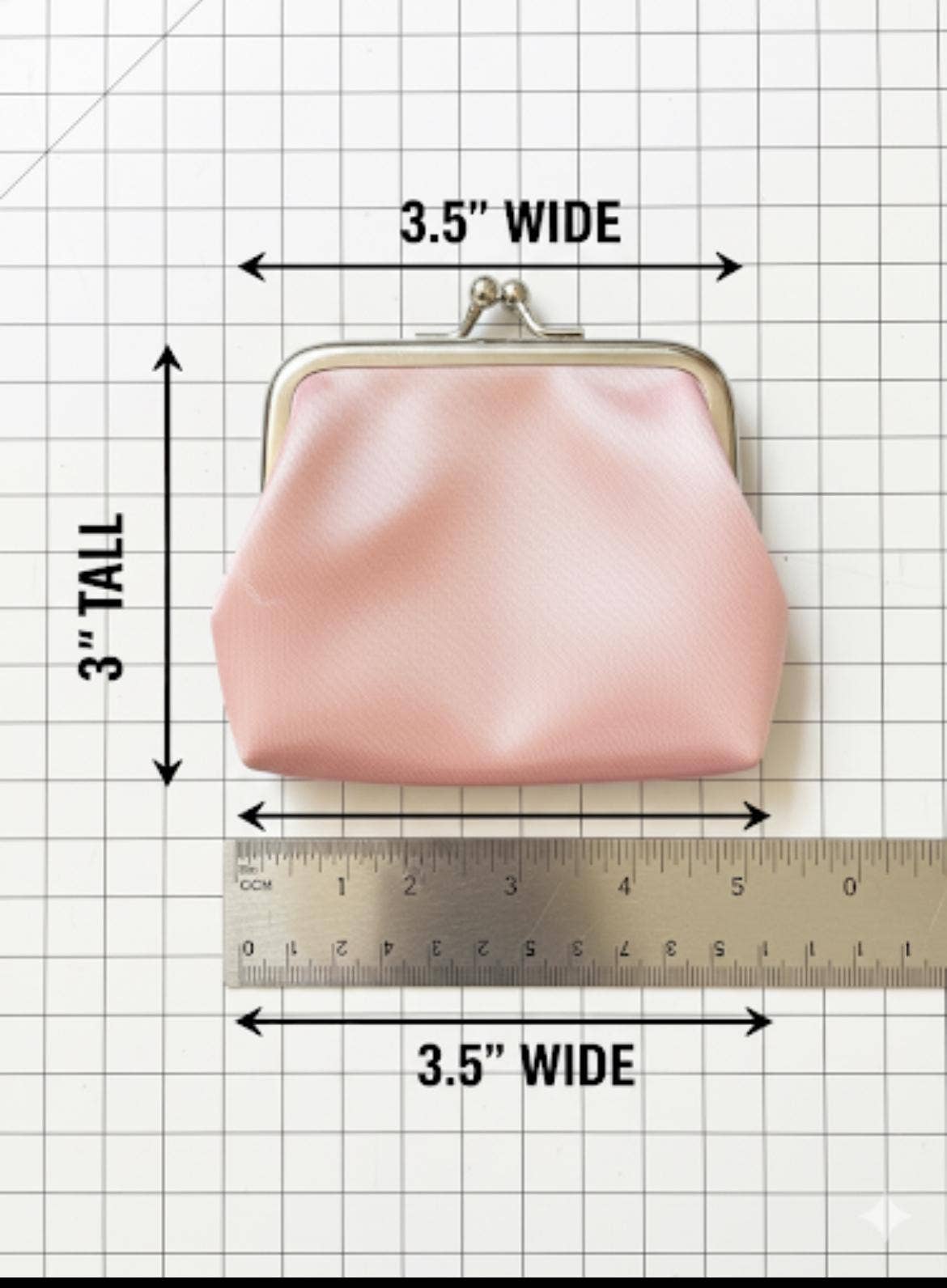 Magnifique Hearts - Wholesale Coin Purse - Women's - Pink Canvas Coin Purse – 3.5″ Compact Change Holder1