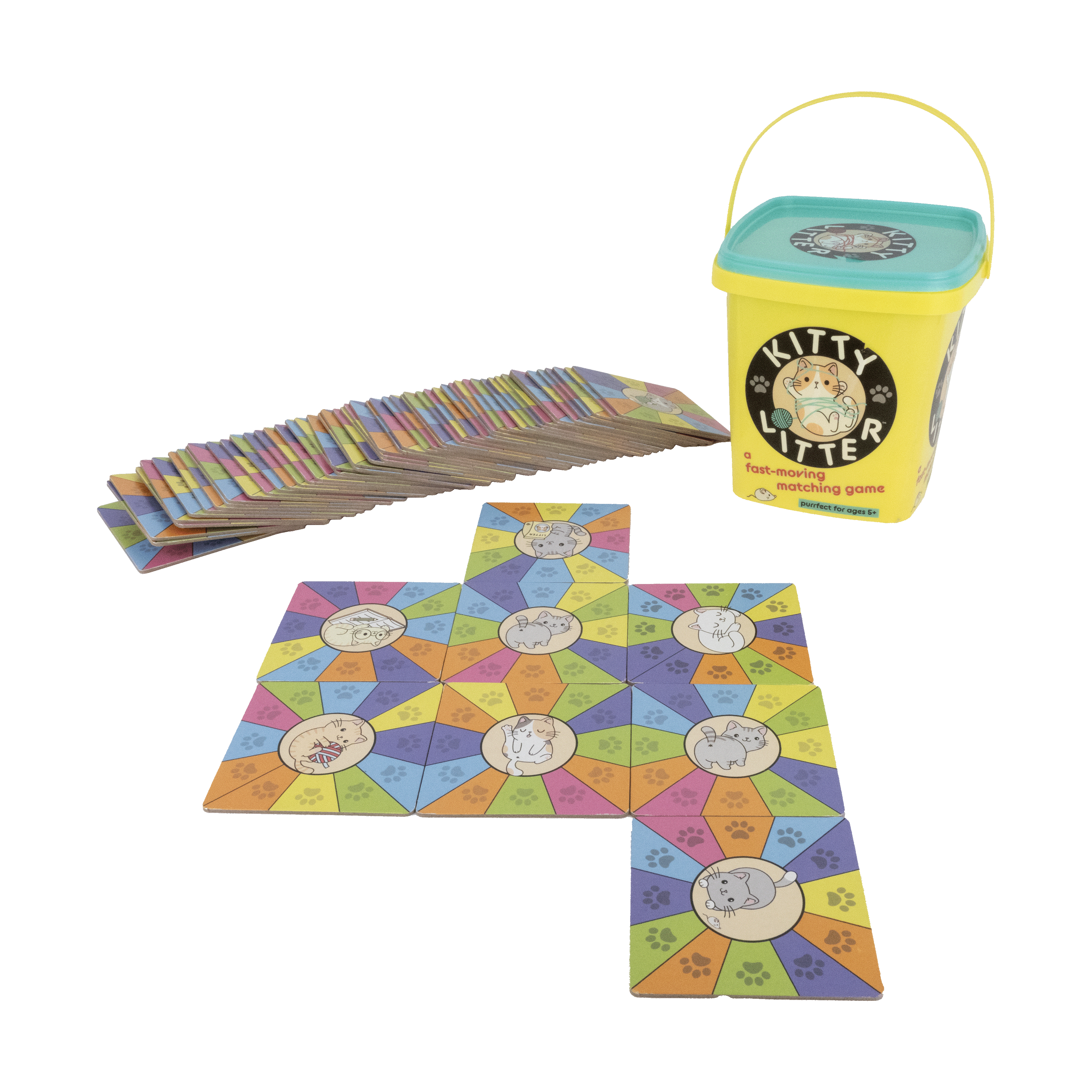 Project Genius - Wholesale Card Game - Kitty Litter - Fast-Action Matching Game2