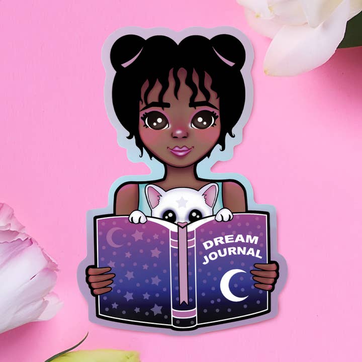 Cute Dream Journal Girl Sticker Mystical Magical Decal for wholesale by Atomic Lace
