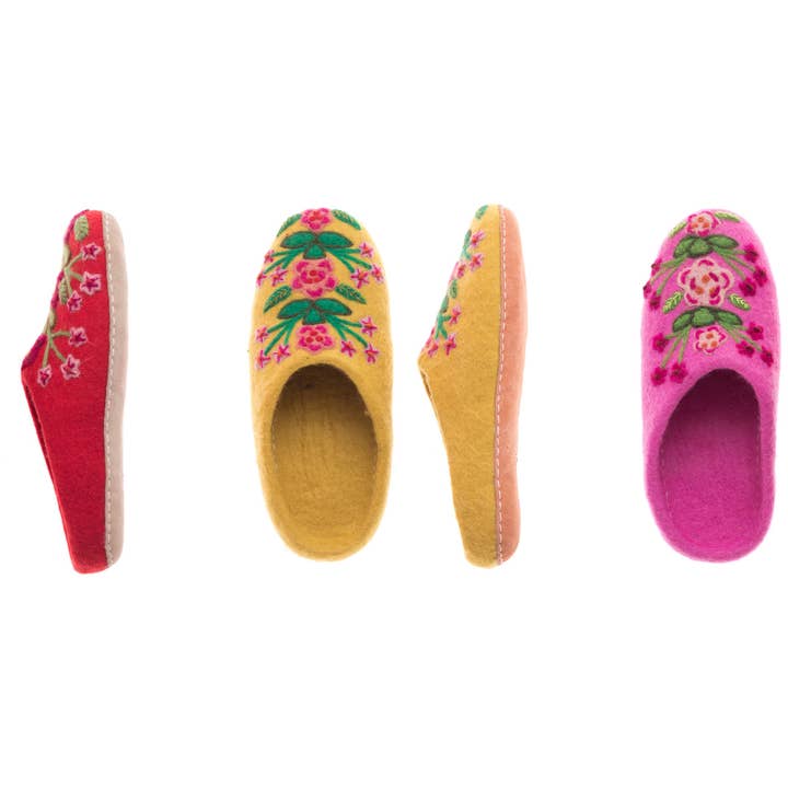 Mustard Secret Garden Slippers for wholesale on Faire2