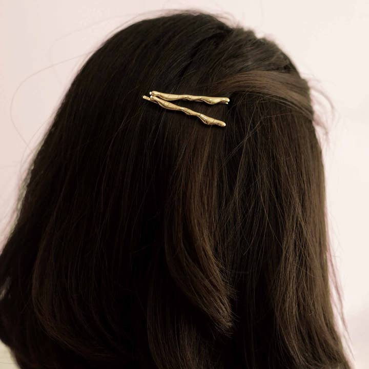 nar'sha - Wholesale Bobby Pin - Women's - Freshwater Pearl Beaded Metal Hair Bobby Pins | Set of 4