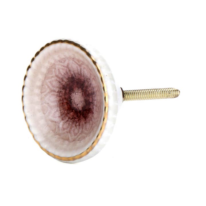 Perilla Home - Vente Poignée/bouton - Marrakech Lot de 6 boutons en céramique Rose3