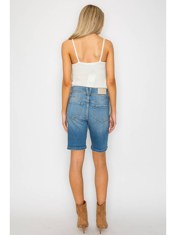 ARTEMIS VINTAGE - Wholesale Shorts - Women's - HIGH RISE WIDE WAISTBAND BERMUDA JEANS