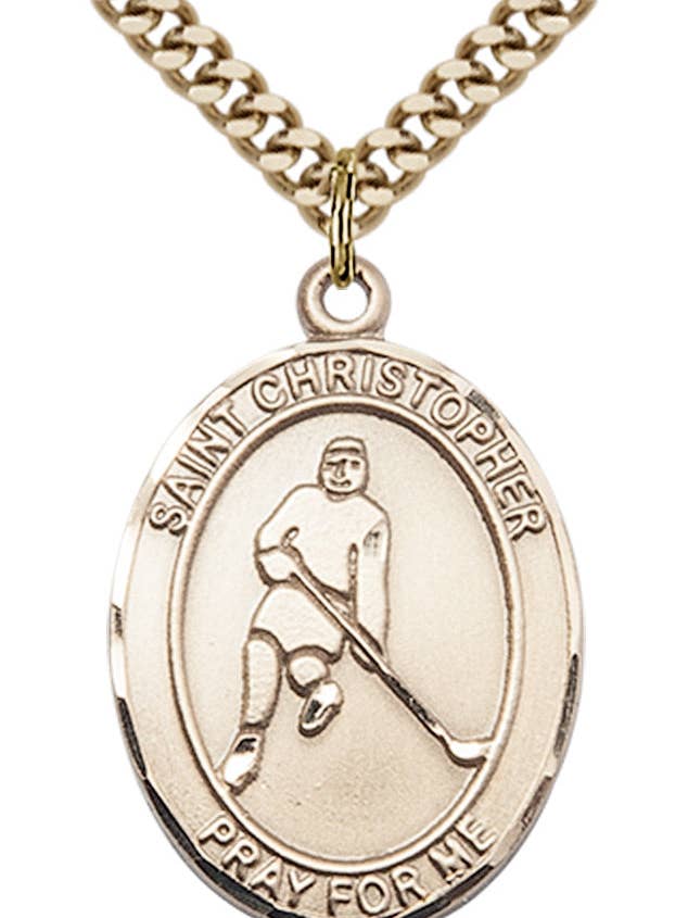 Saint Christopher Ice Hockey Pendant for wholesale by Tony’s Jewelry
