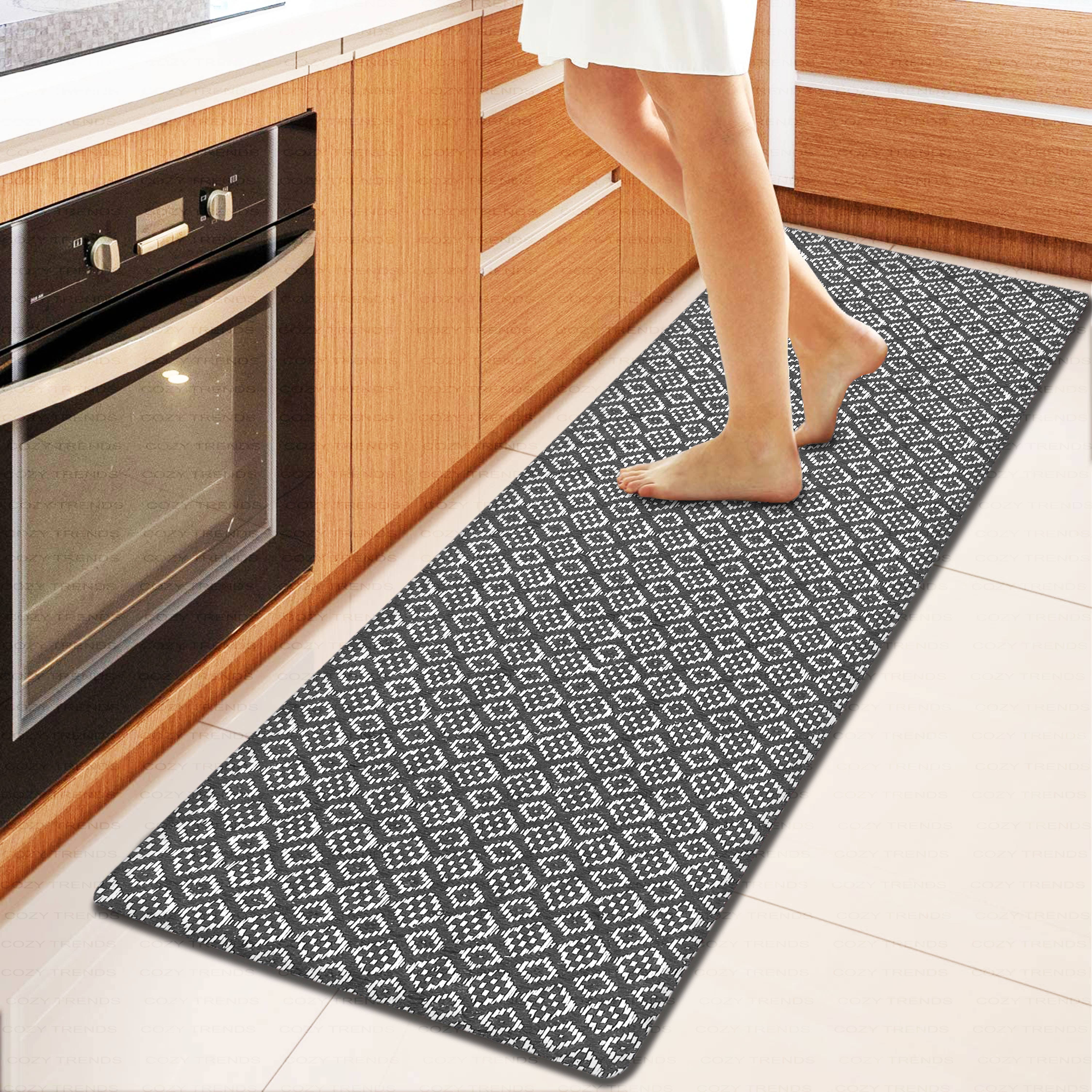 COZY HOMES COLLECTION - Wholesale Floor Mat - Anti-Fatigue Runner Mat Kitchen/Bathroom  Handwoven  18x48''3