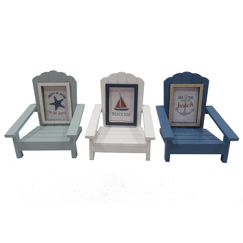 CB Home Collection - Wholesale Picture Frame - 6.75" Adirondack Chair Pictures Frames - 3 Colors0