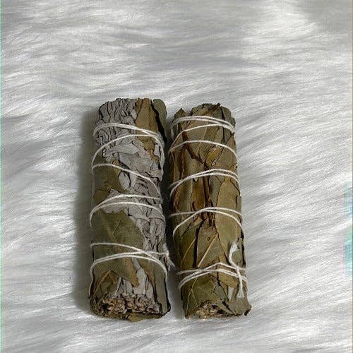 WHOLIFECO - Wholesale Sage bundle - Bay leaves smudge bundles - 4 inches sage smudge stick0