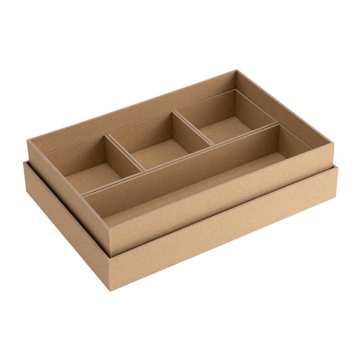 NAKABAYASHI Stationery - Wholesale Desk Organizer - Organizing Bento Box made from Recycled Paper A5