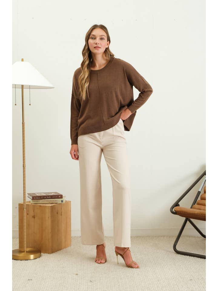 The Workshop Studio - Wholesale Knit Top - Women's - EXTENDED SHOULDER SWEATER
