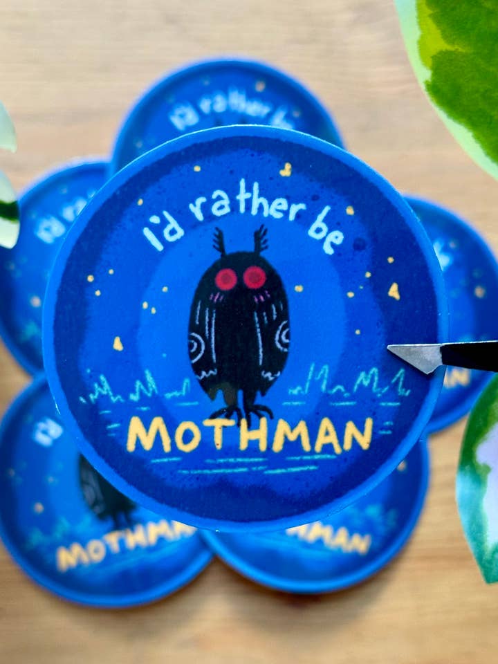 Preferia Ser o Mothman Autocolante por atacado de Lily Wenndt Illustration