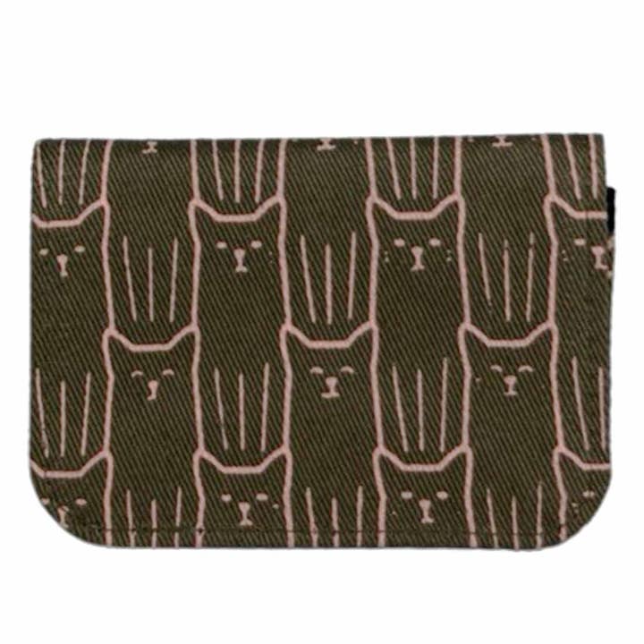 Malia Designs - Wholesale Card Holder - Women's - Cotton Canvas Cardholders - Cat Prints - Small Wallet 6