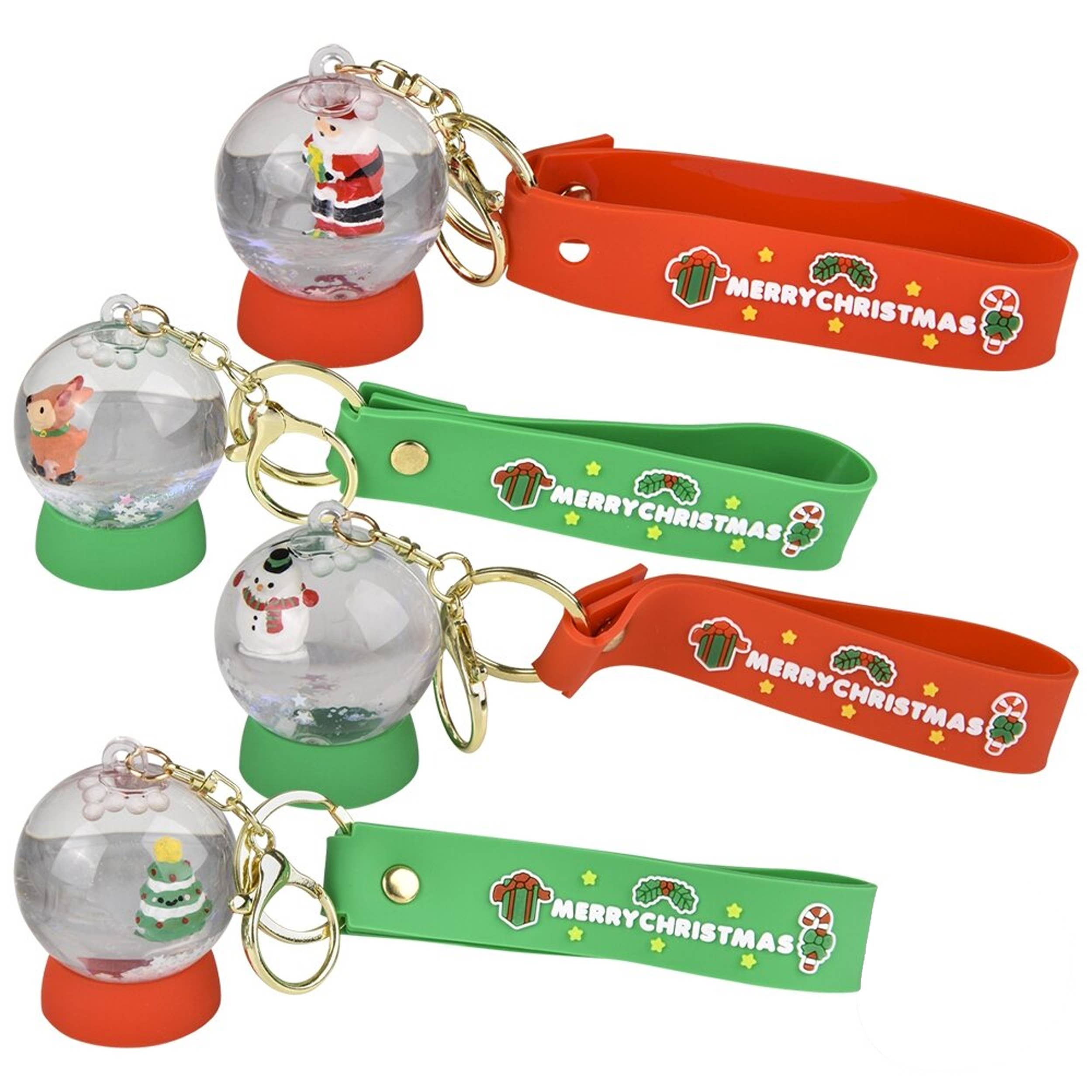 JSBlueRidge Toys - Wholesale Keychain - Kids - Snow Globe Liquid Wristlet Clip On Keychain2