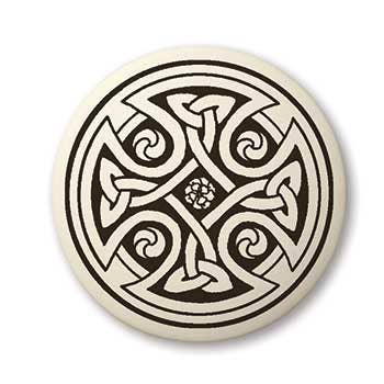 Touchstone Pottery – Engroshandel Vedhæng/charm – Celtic Cross - Runde Porcelæn vedhæng