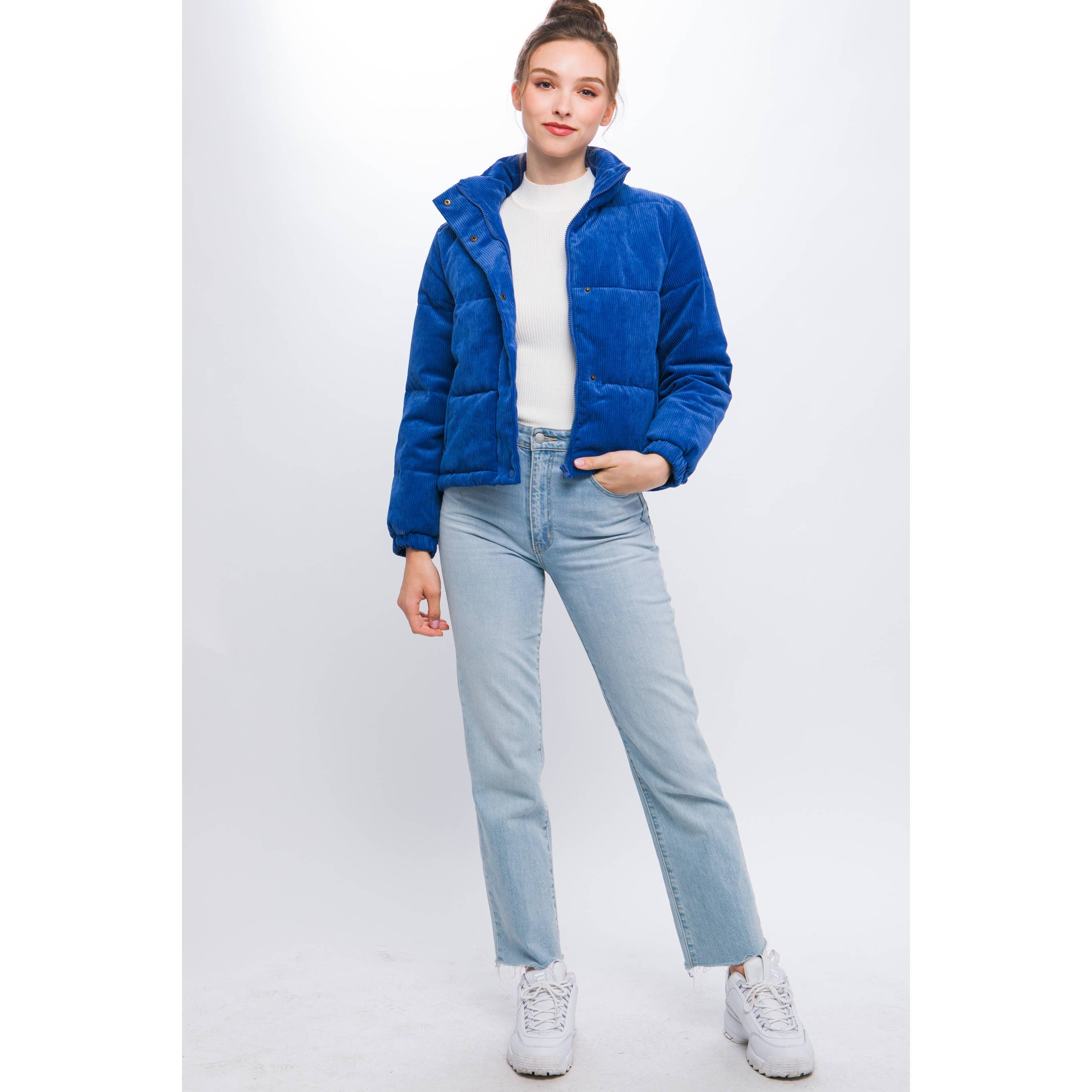 Baie Bleue - Wholesale Jacket - Women's - Corduroy Jacket with Snap Closure12