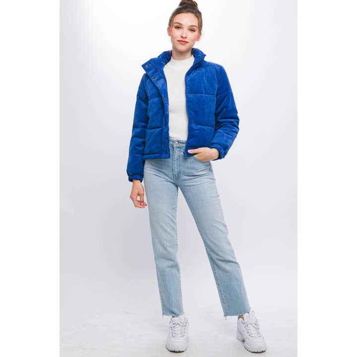 Baie Bleue - Wholesale Jacket - Women's - Corduroy Jacket with Snap Closure12