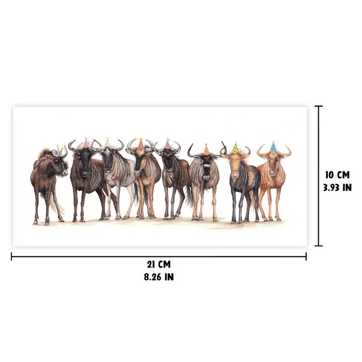Beast of Paradise - Wholesale Birthday Card - Wildebeest Greeting Card, Animal Birthday Card, Gnu Cards2