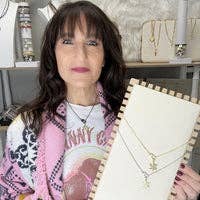 Love, Lisa - Wholesale Pendant/Charm Necklace - Rachael Mini Pave Clasp Necklace