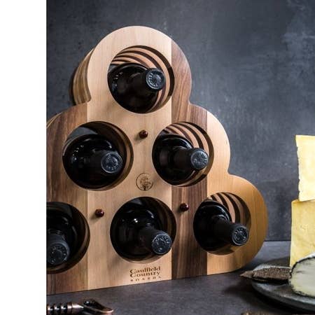 Portabotellas para 3 botellas de vino para venta al por mayor de CAULFIELD COUNTRY BOARDS