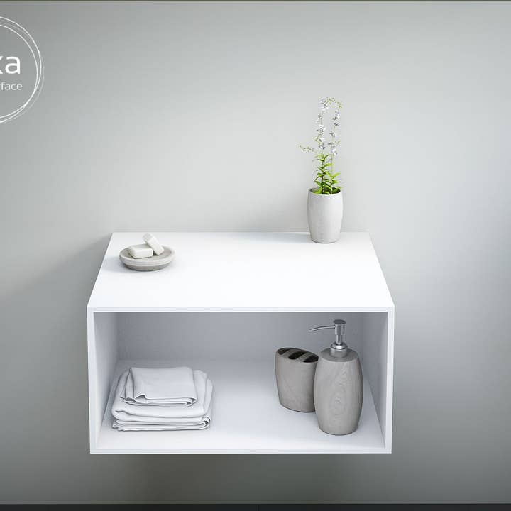 "RABIN" 50cm solid surface hanging niche for wholesale by BAINS NEO