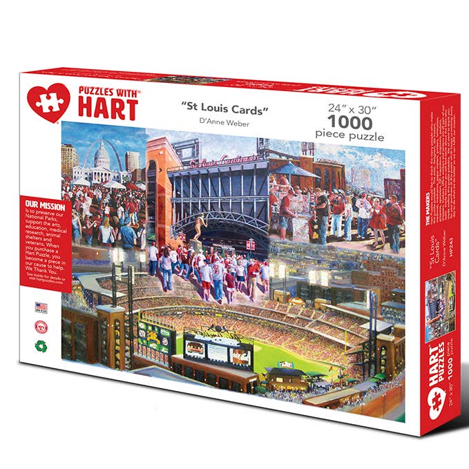 Hart Puzzles - Wholesale Puzzle - Adult - St. Louis Cards by D'Anne Weber