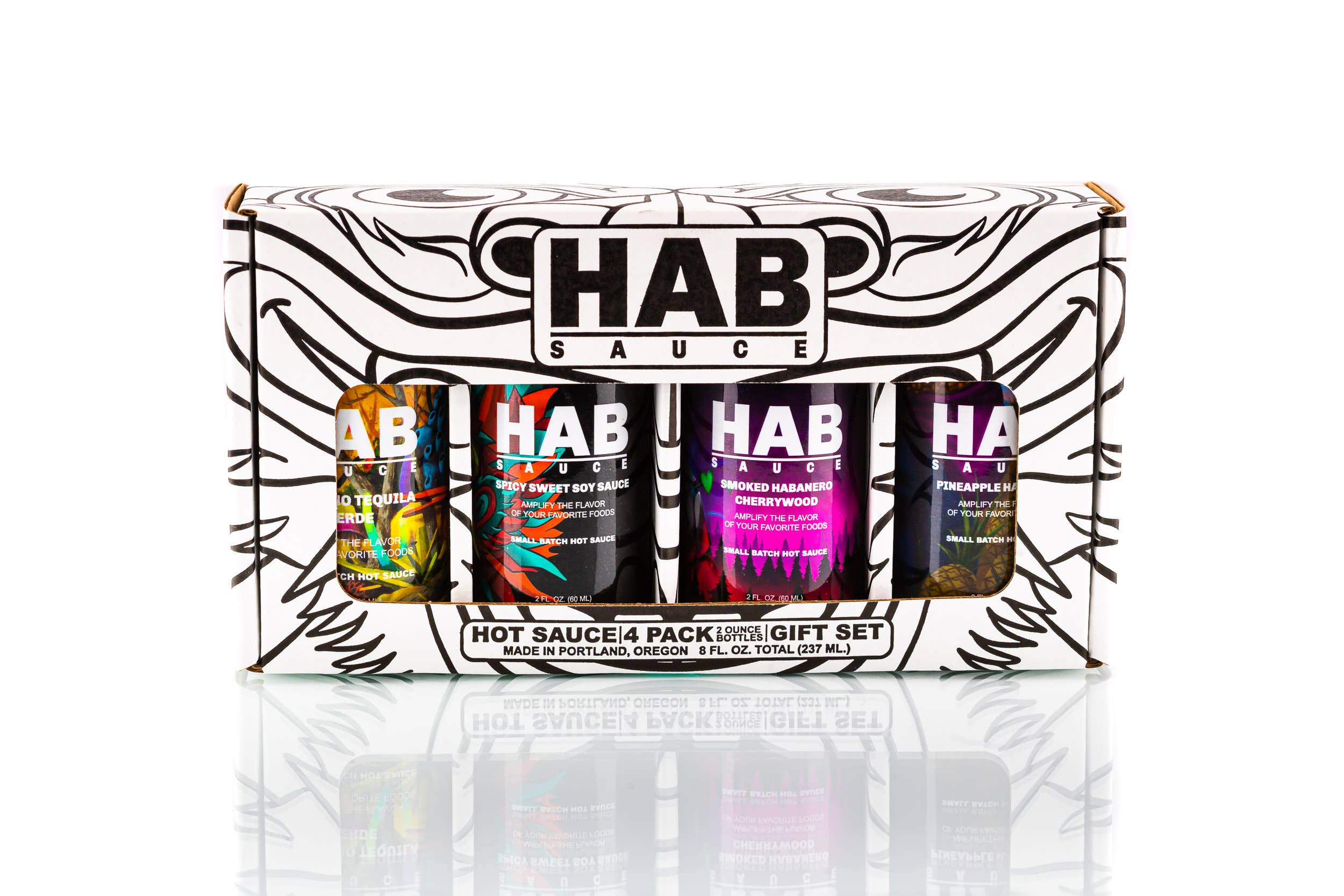 HAB Sauce – Molho picante por atacado – Conjunto de Oferta de Molhos Picantes 4-Pack 2 oz. (60ml) da HAB Sauce2