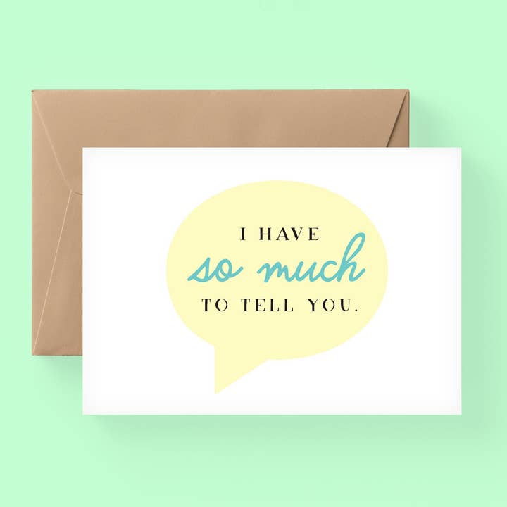 Ich habe so viel zu sagen Karte, Karte für den besten Freund, Ich vermisse dich Karte, Lass uns Karte aufhängen, Mädchen-Date-Karte, Night Out Karte/SKU: Ffollie04 für den Großhandel von the adventure corner