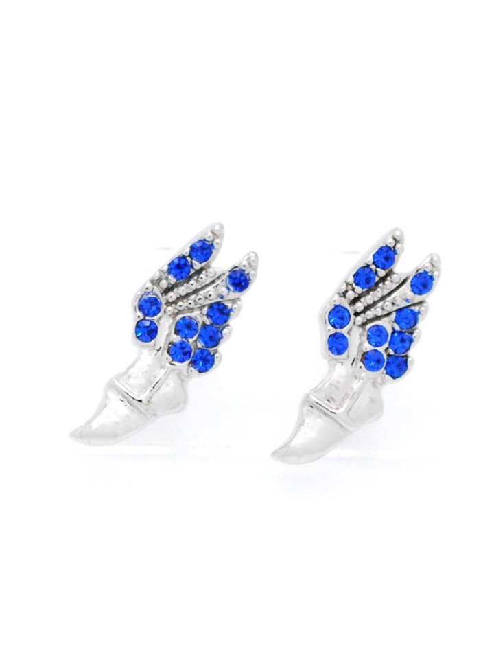 Boucles d'oreilles Track Winged Foot - POST pour la vente par Fan Star Jewelry
