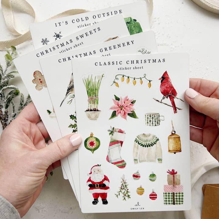 emily lex studio - Wholesale Sticker - christmas sticker sheets