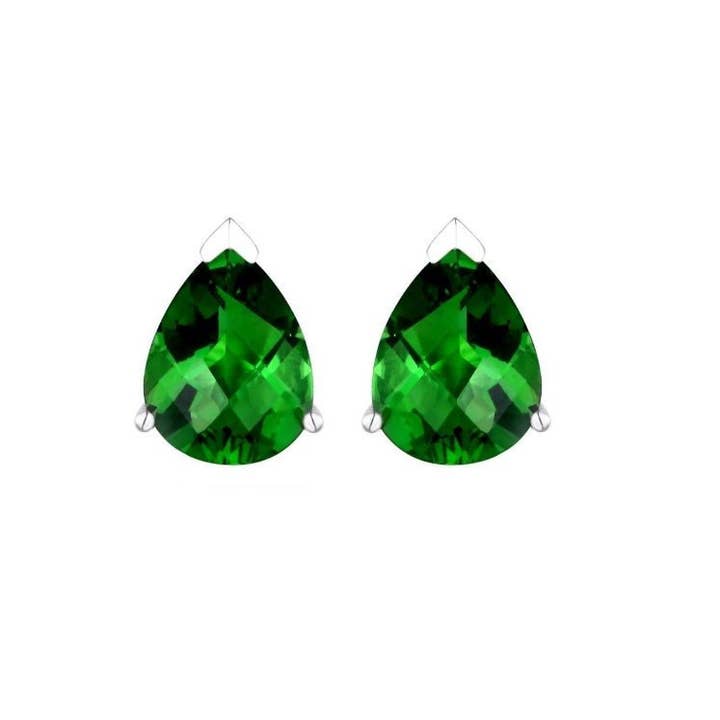 Classic Mt St Helens Helenite Pear Shape Stud Earrings for wholesale by Twan Kee Jewelry