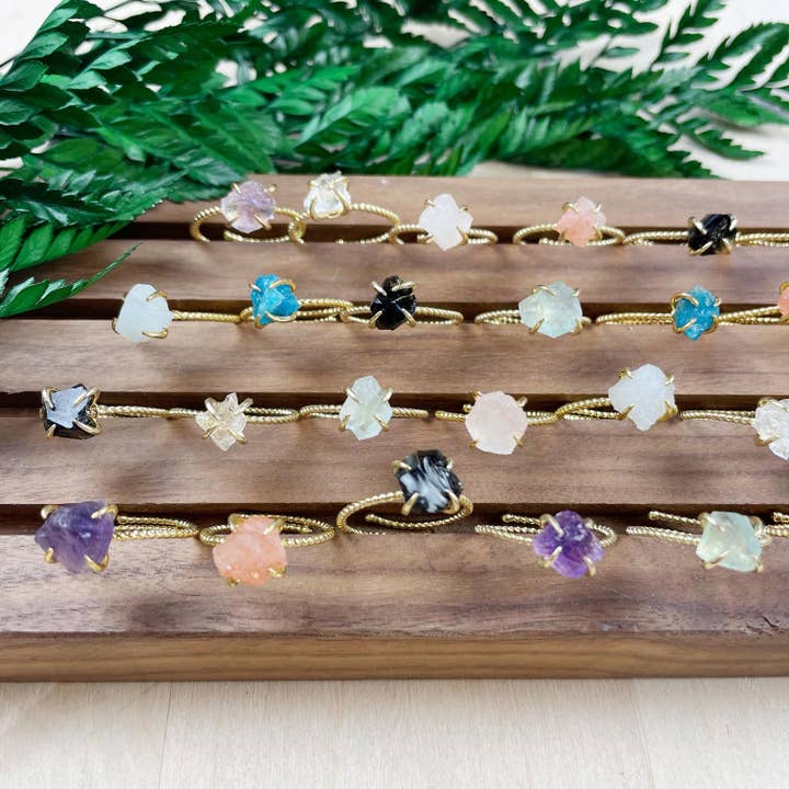 Ewelina Pas Jewelry - Wholesale Single Stone/Solitaire Ring - Small Gold Rough Nugget Prong Ring16