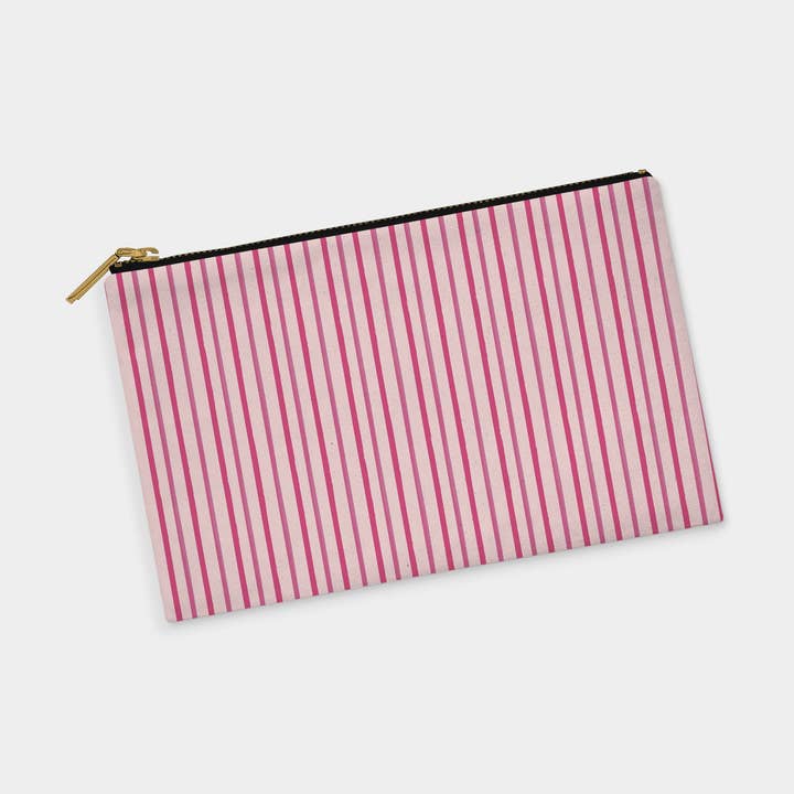 Watercolor Lines Fuchsia Zipper Pouch for wholesale by Patterned Goods